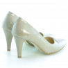Women stylish, elegant shoes 1231 patent beige