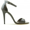 Women sandals 1238 patent brown pearl