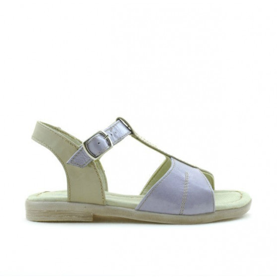 Small children sandals 40c patent purple+beige 