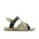 Small children sandals 18c patent beige+black