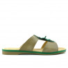 Women sandals 5008 brown+green
