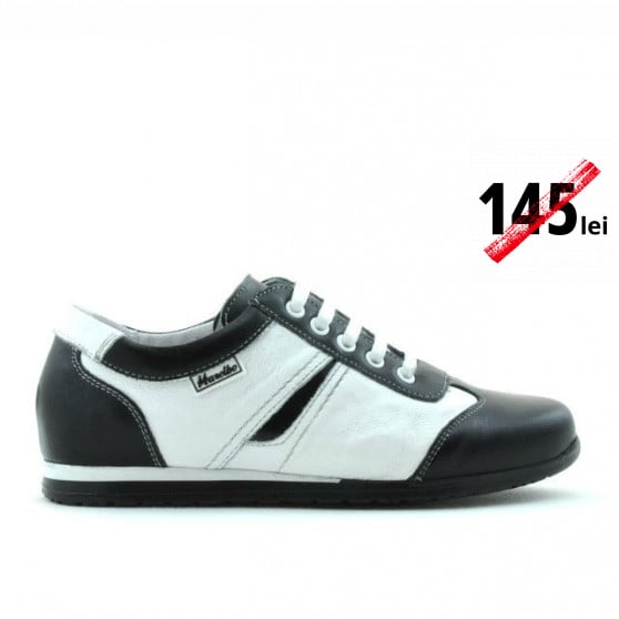 Pantofi copii 136 negru+alb