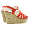 Women sandals 598 red coral velour