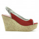 Women sandals 5001 red velour