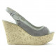 Women sandals 5001p gray perforat