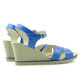 Women sandals 5007 patent blue