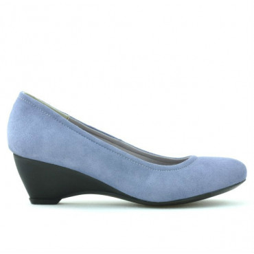 Pantofi casual dama 152-1 bleu velur