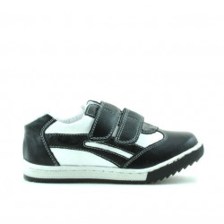 Pantofi copii mici 16c negru+alb
