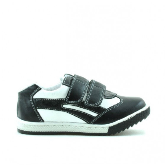 Pantofi copii mici 16c negru+alb