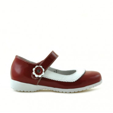 Small children shoes 19c patent red+white