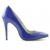 Women stylish, elegant shoes 1241 patent blue