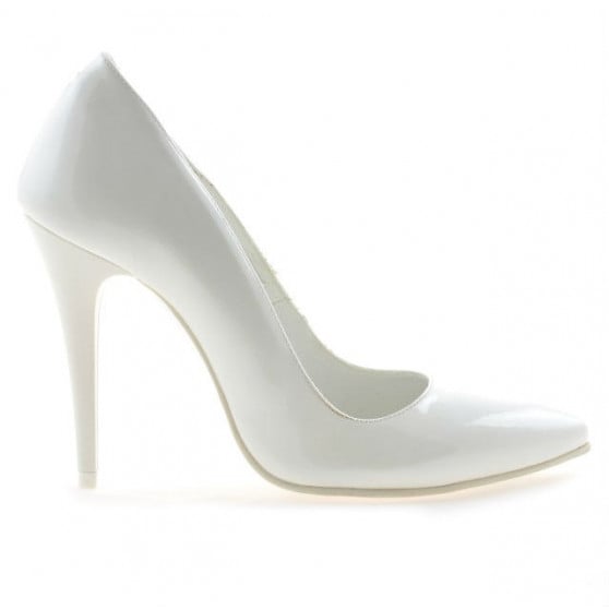 Pantofi eleganti dama 1241 lac alb