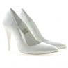 Women stylish, elegant shoes 1241 patent white