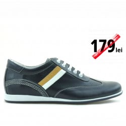 Teenagers stylish, elegant shoes 394 indigo+white