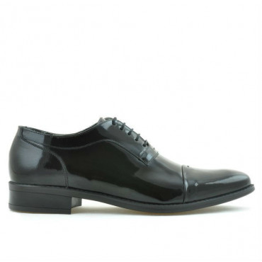 Men stylish, elegant shoes 802 patent black