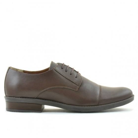 Men stylish, elegant shoes 787 brown
