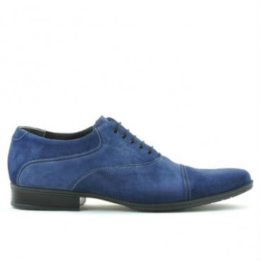 Men stylish, elegant, casual shoes 738 indigo velour 