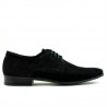 Men stylish, elegant shoes 786 black velour