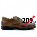 Men stylish, elegant, casual shoes 854 brown