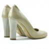 Women stylish, elegant shoes 1214 patent beige