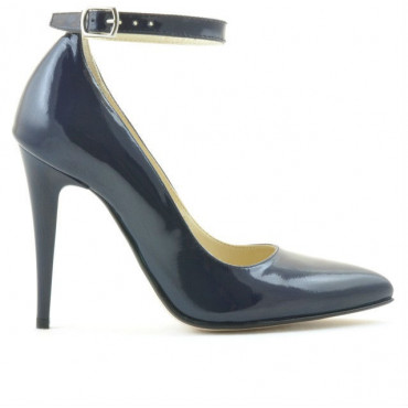 Women stylish, elegant shoes 1247 patent indigo