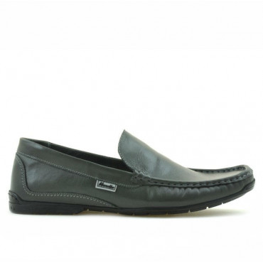 Men loafers, moccasins 813 gray
