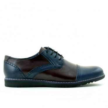 Men casual shoes 811 indigo+bordo