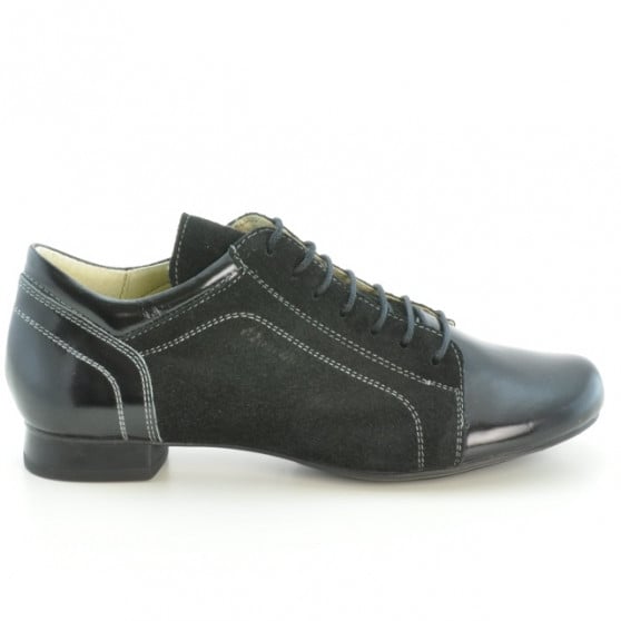 Women casual shoes 645 patent black combined