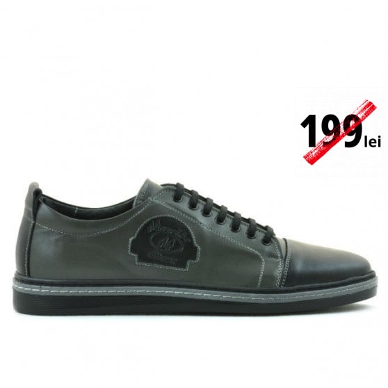 Men casual, sport shoes 766 black+gray
