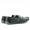 Men loafers, moccasins 778 black+gray