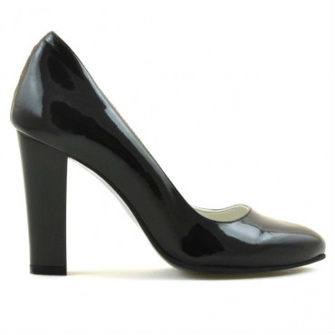Women stylish, elegant shoes 1214 patent black