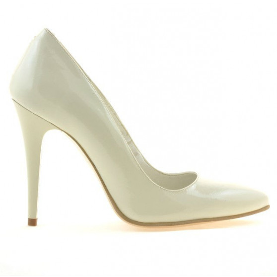 Women stylish, elegant shoes 1241 patent beige01