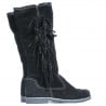 Women knee boots 3243 black velour