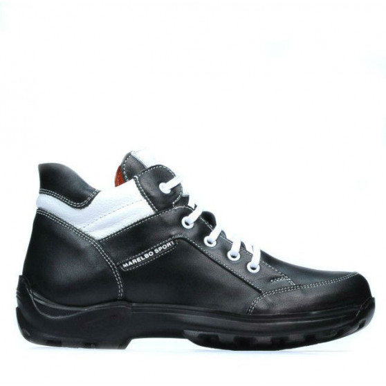 Teenagers boots 436 black+white