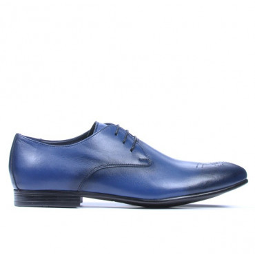 Men stylish, elegant shoes 828 a indigo