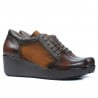 Women casual shoes 668 brown combined