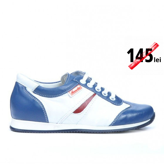 Pantofi copii 136 indigo+alb