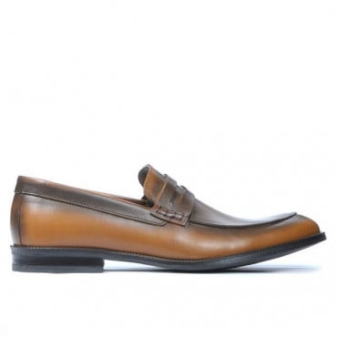 Men stylish, elegant shoes 815 a brown