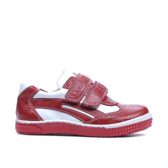 Pantofi copii mici 16-1c rosu+alb