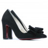 Women stylish, elegant shoes 1252 black antilopa