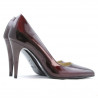 Women stylish, elegant shoes 1246 patent bordo 01