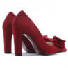 Women stylish, elegant shoes 1252 red antilopa