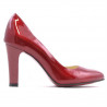 Women stylish, elegant shoes 1243 patent bordo