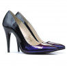Pantofi eleganti 1241 lac negru+mov (cameleon)