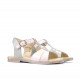 Small children sandals 40c patent beige+pink