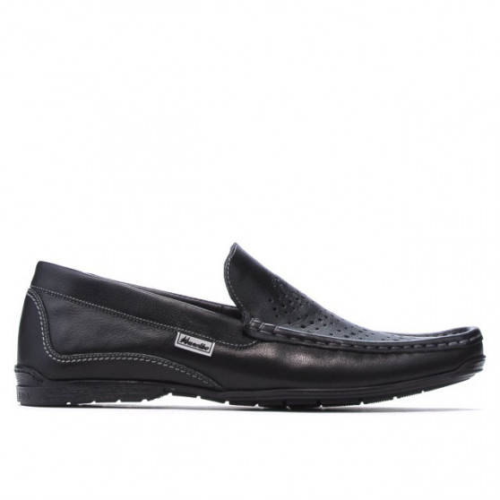 Men loafers, moccasins 813p black