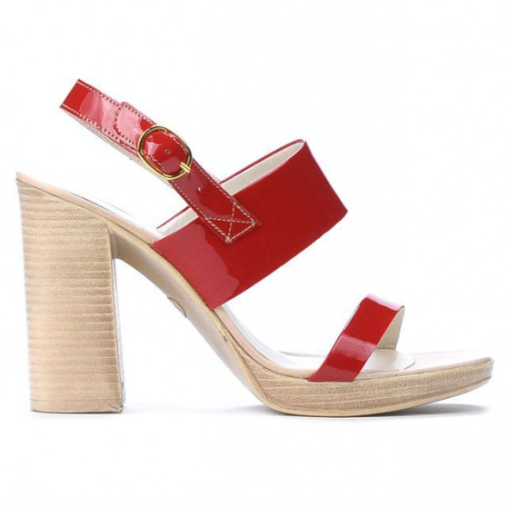 Women sandals 5028 patent red