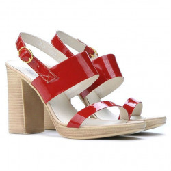 Women sandals 5028 patent red