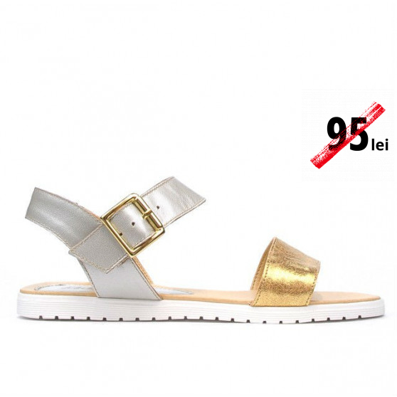Women sandals 5036 golden+silver