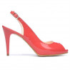 Women sandals 1250 patent red coral
